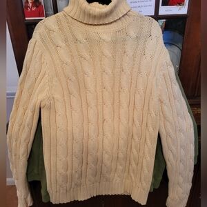 Charter Club Beige Knit Turtleneck Sweater